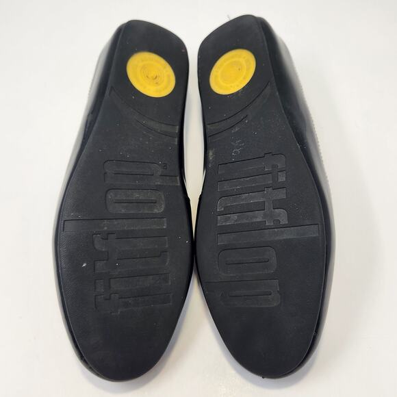 FitFlop Due Black Patent Leather Ballet Flat Women Size 41 US 9 Platform Comfort - Picture 8 of 8